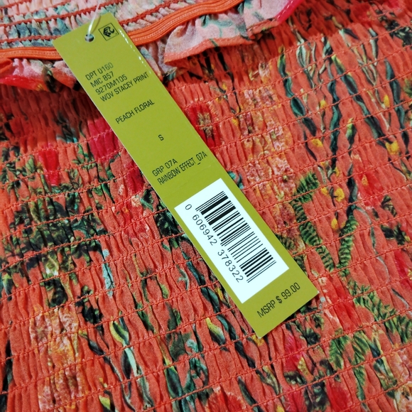 NWT Gianni Bini Boho Chic Floral Spaghetti Strap Festival Style Tank Top - Picture 3 of 5